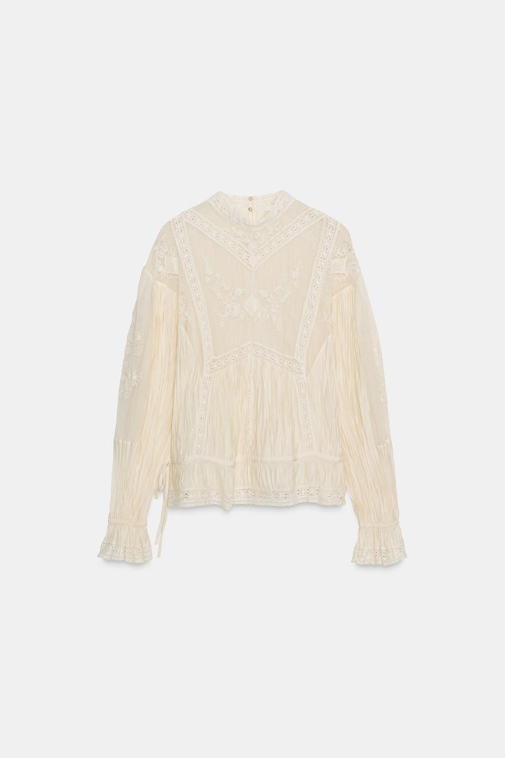 БЛУЗА В РОМАНТИЧНОМ СТИЛЕ С ВЫШИВКОЙ — ZW COLLECTION