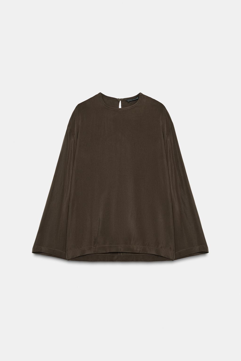 БЛУЗА ИЗ СТРУЯЩЕЙСЯ ТКАНИ — ZW COLLECTION