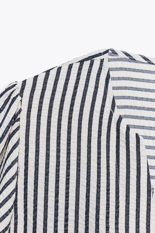 Блуза льняная с завязками- Заказать в России