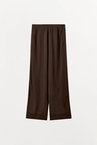 Струящиеся атласные брюки- Заказать в России