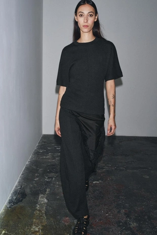 charcoal grey | 0858/463/823 - Zara Мягкие широкие брюки