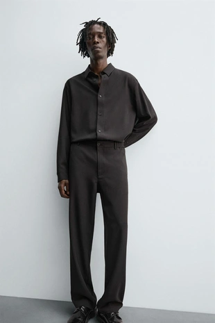 Струящиеся брюки RELAXED FIT- Заказать в России