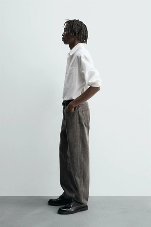 Джинсы STRAIGHT FIT с эффектом потертости- Заказать в России