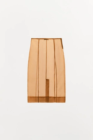 Юбка миди из органзы- Заказать в России