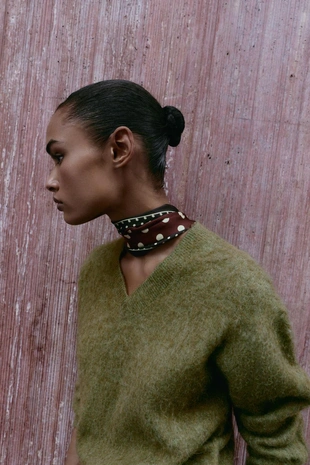 Трикотажный джемпер с ворсистой текстурой- Заказать в России