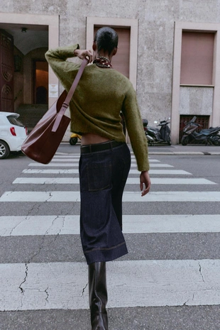 Трикотажный джемпер с ворсистой текстурой- Заказать в России