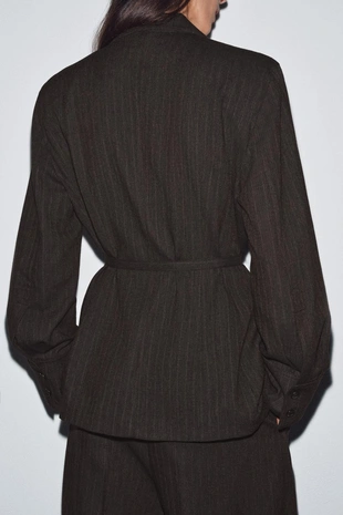 Блейзер в елочку с поясом — ZW COLLECTION- Заказать в России