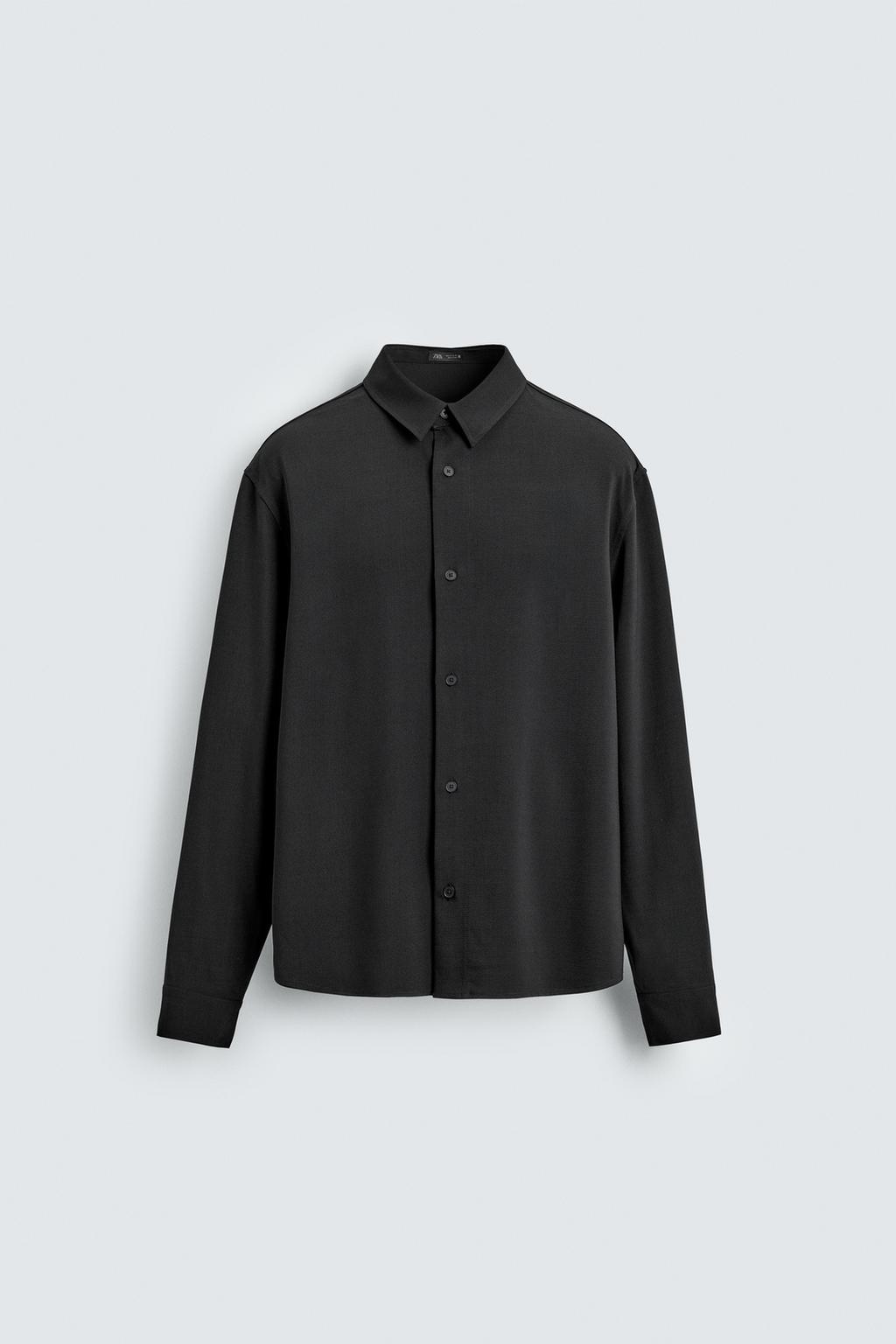 РУБАШКА RELAXED FIT ИЗ СТРУЯЩЕЙСЯ ТКАНИ