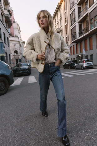 Двусторонняя куртка-дубленка- Заказать в России