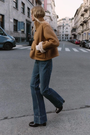 Двусторонняя куртка-дубленка- Заказать в России