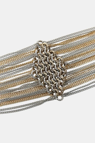 Браслет с цепочками и кольцами- Заказать в России