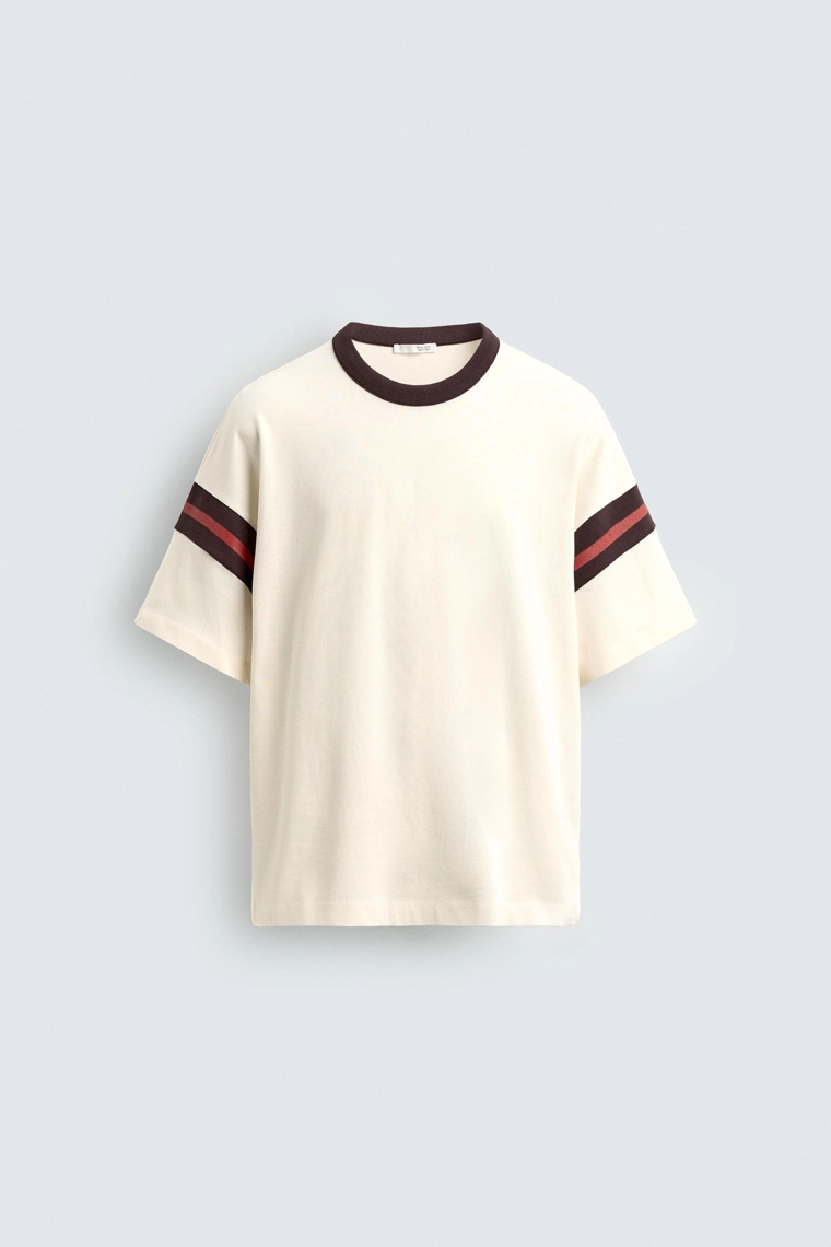 Майка в полоску с рельефным узором