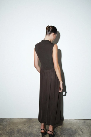 Длинное комбинированное платье из тюля- Заказать в России