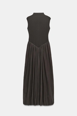 Длинное комбинированное платье из тюля- Заказать в России