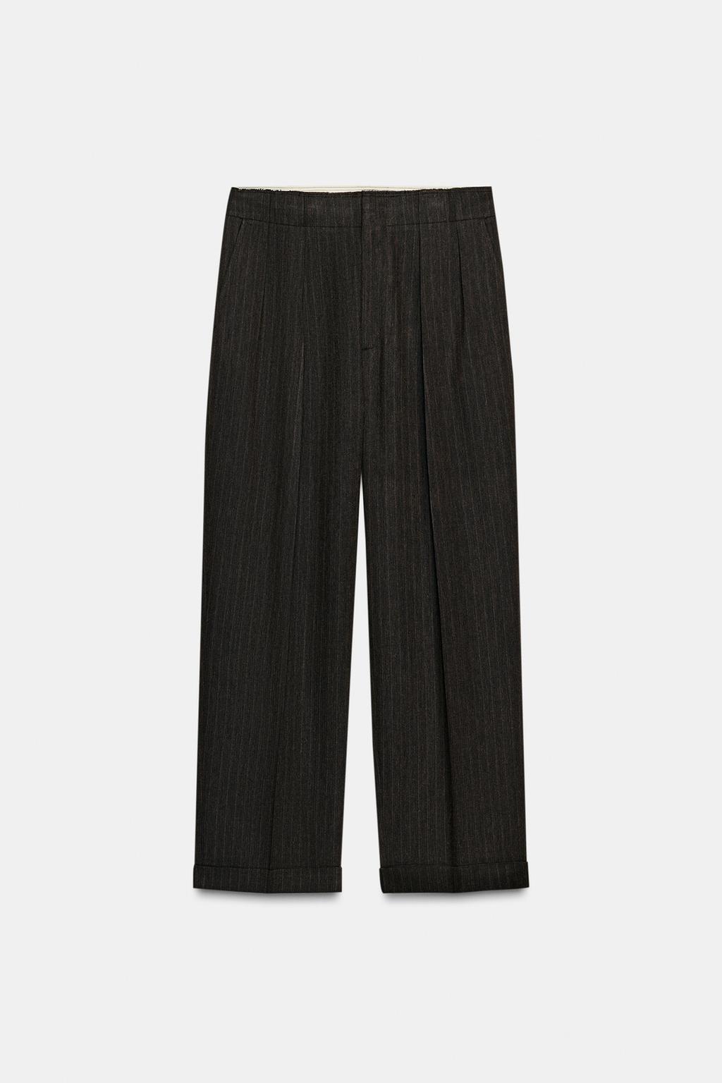 БРЮКИ В ЕЛОЧКУ С ЗАЩИПАМИ — ZW COLLECTION