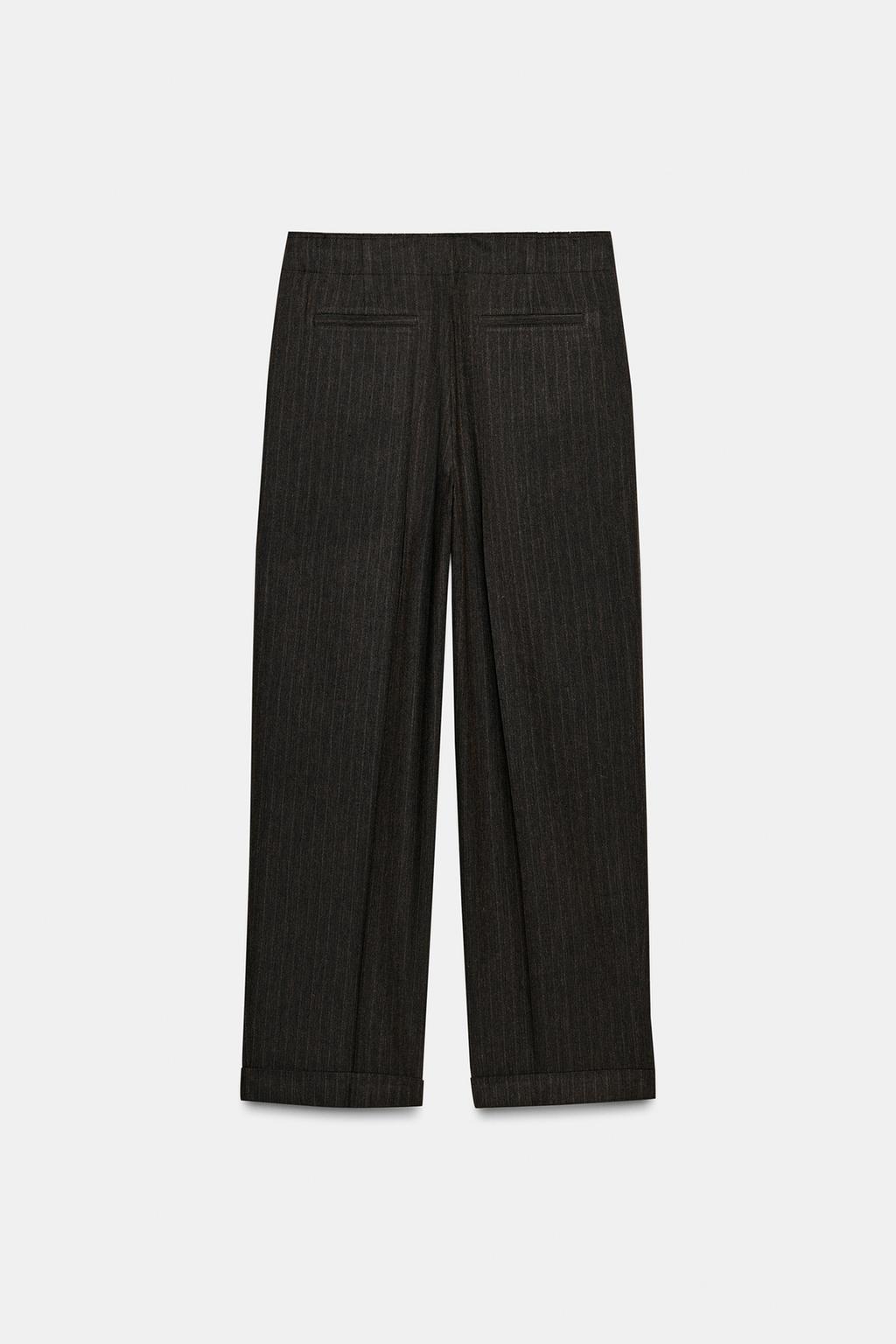 БРЮКИ В ЕЛОЧКУ С ЗАЩИПАМИ — ZW COLLECTION