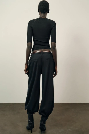 Футболка в рубчик с рукавами реглан- Заказать в России