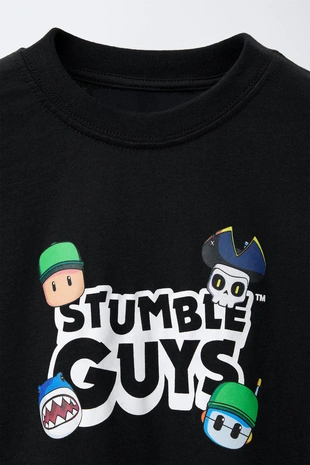 Black | 5431/761/800 - Zara Футболка с принтом STUMBLE GUYS ™ © SCOPELY