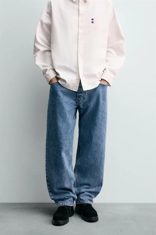 Купить Zara Джинсы свободного кроя CHAMPION ® X ZARA