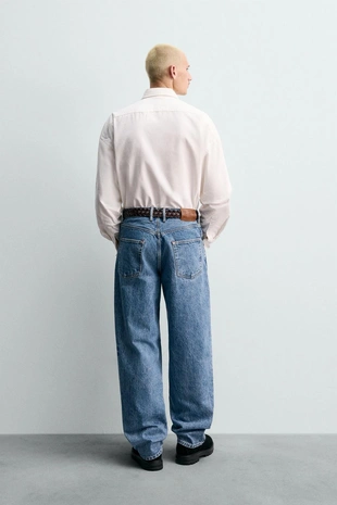 Mid-blue | 0840/326/427 - Zara Джинсы свободного кроя CHAMPION ® X ZARA