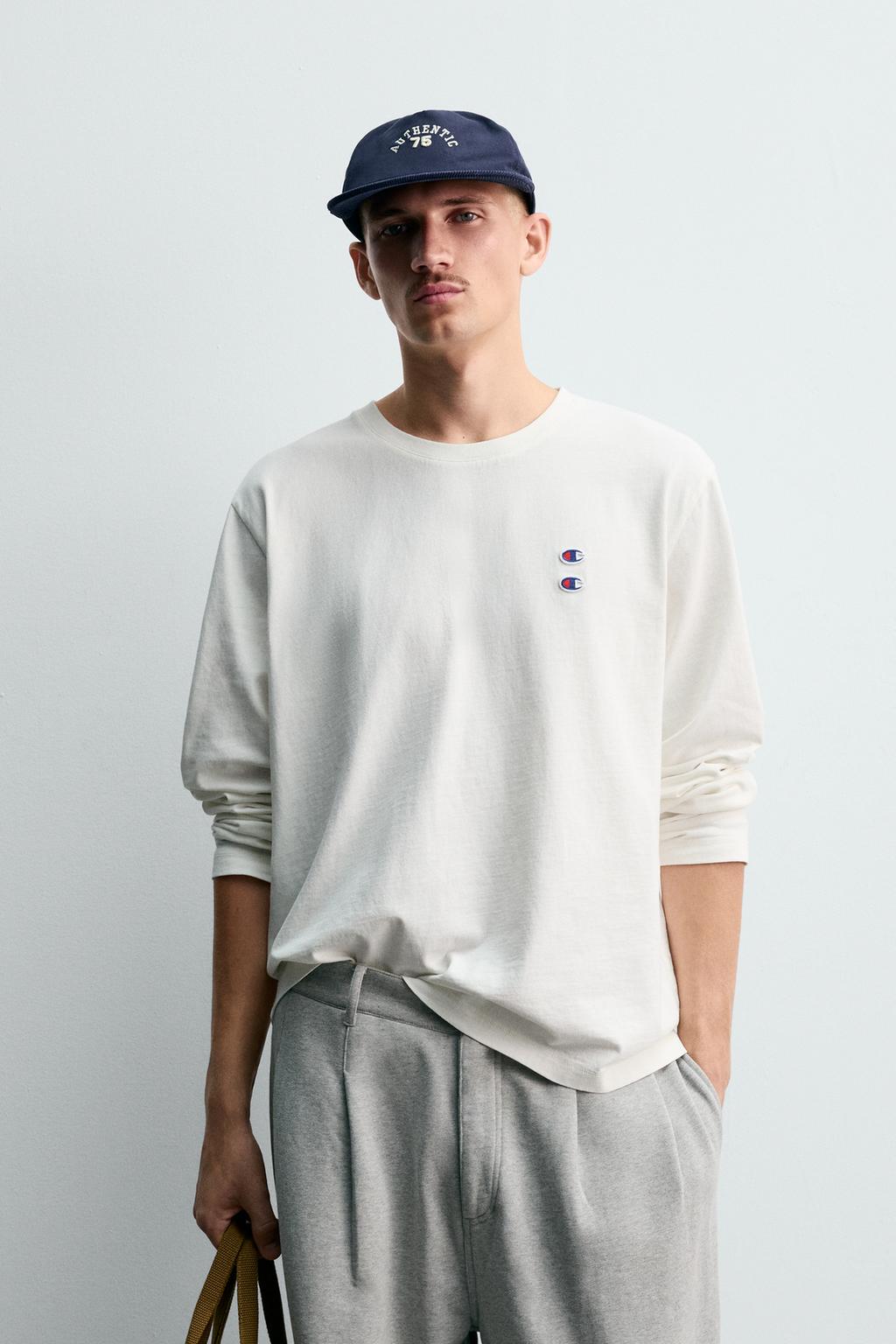 ФУТБОЛКА С ДЛИННЫМИ РУКАВАМИ И НАШИВКАМИ CHAMPION ® X ZARA