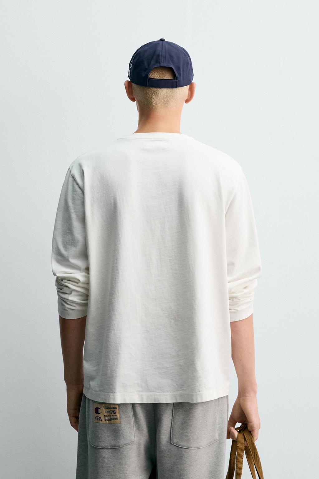ФУТБОЛКА С ДЛИННЫМИ РУКАВАМИ И НАШИВКАМИ CHAMPION ® X ZARA