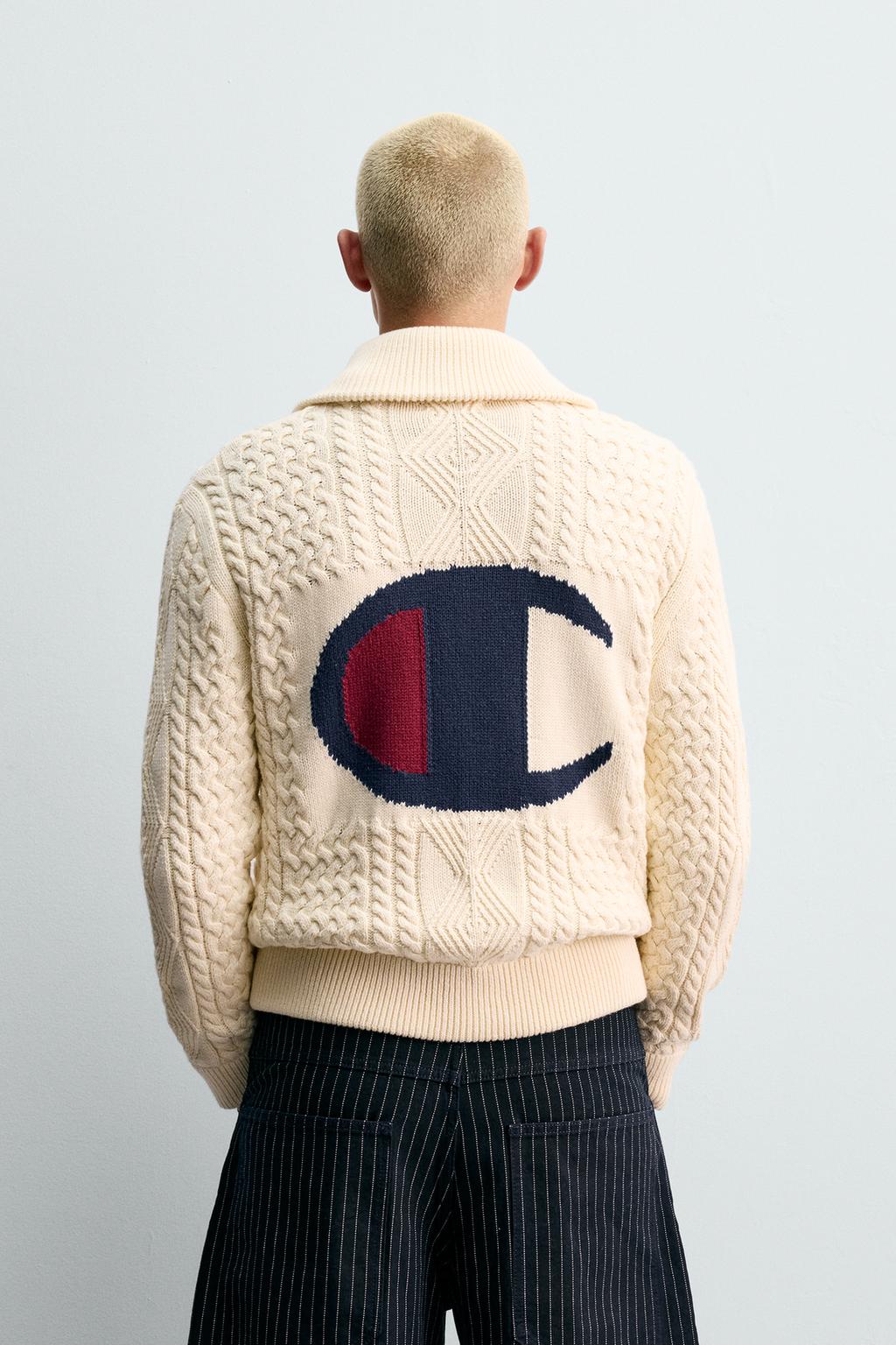 ТРИКОТАЖНАЯ КУРТКА С ЖАККАРДОВЫМ УЗОРОМ CHAMPION ® X ZARA