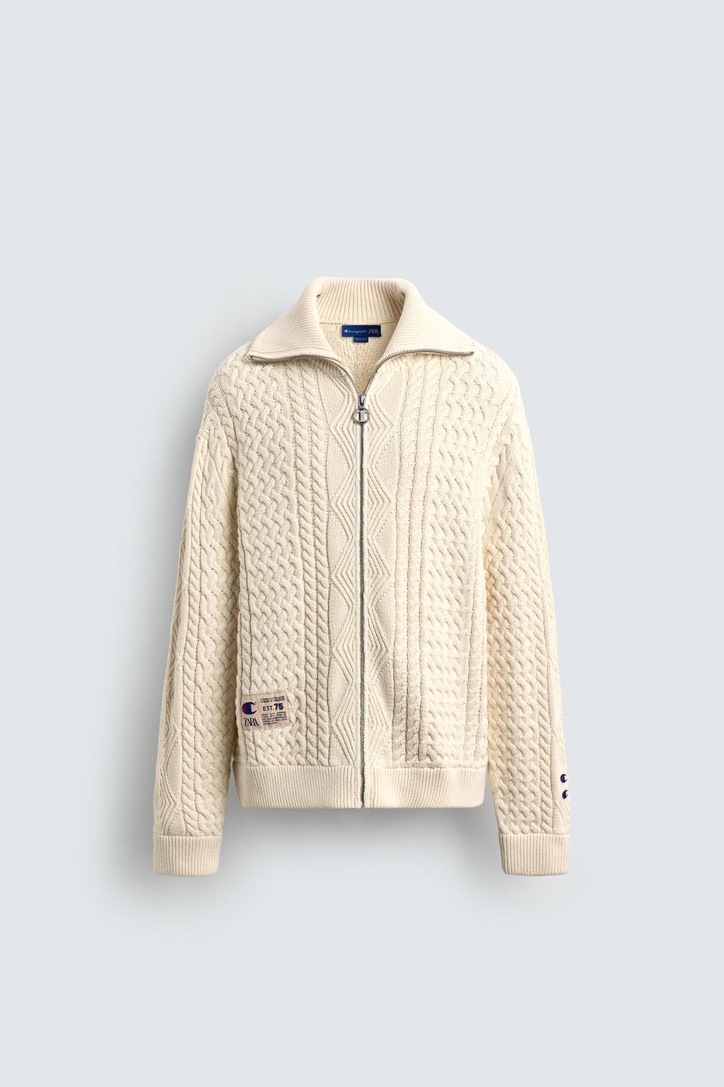 ТРИКОТАЖНАЯ КУРТКА С ЖАККАРДОВЫМ УЗОРОМ CHAMPION ® X ZARA