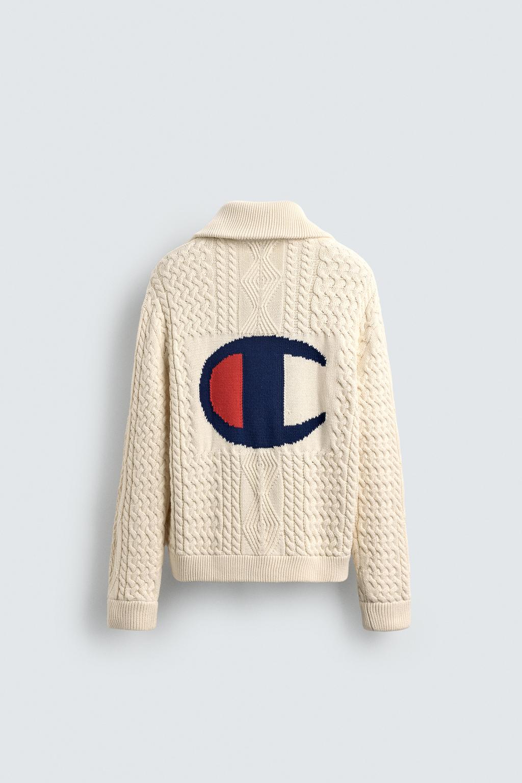 ТРИКОТАЖНАЯ КУРТКА С ЖАККАРДОВЫМ УЗОРОМ CHAMPION ® X ZARA