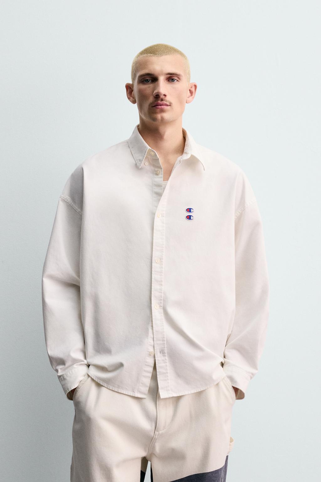 РУБАШКА ОКСФОРД С НАШИВКАМИ CHAMPION ® X ZARA