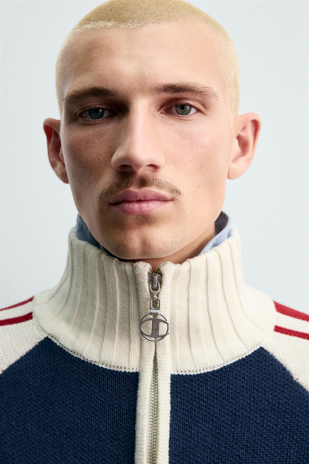 КАРДИГАН В СТИЛЕ КОЛОР-БЛОК С ЛАМПАСАМИ CHAMPION ® X ZARA