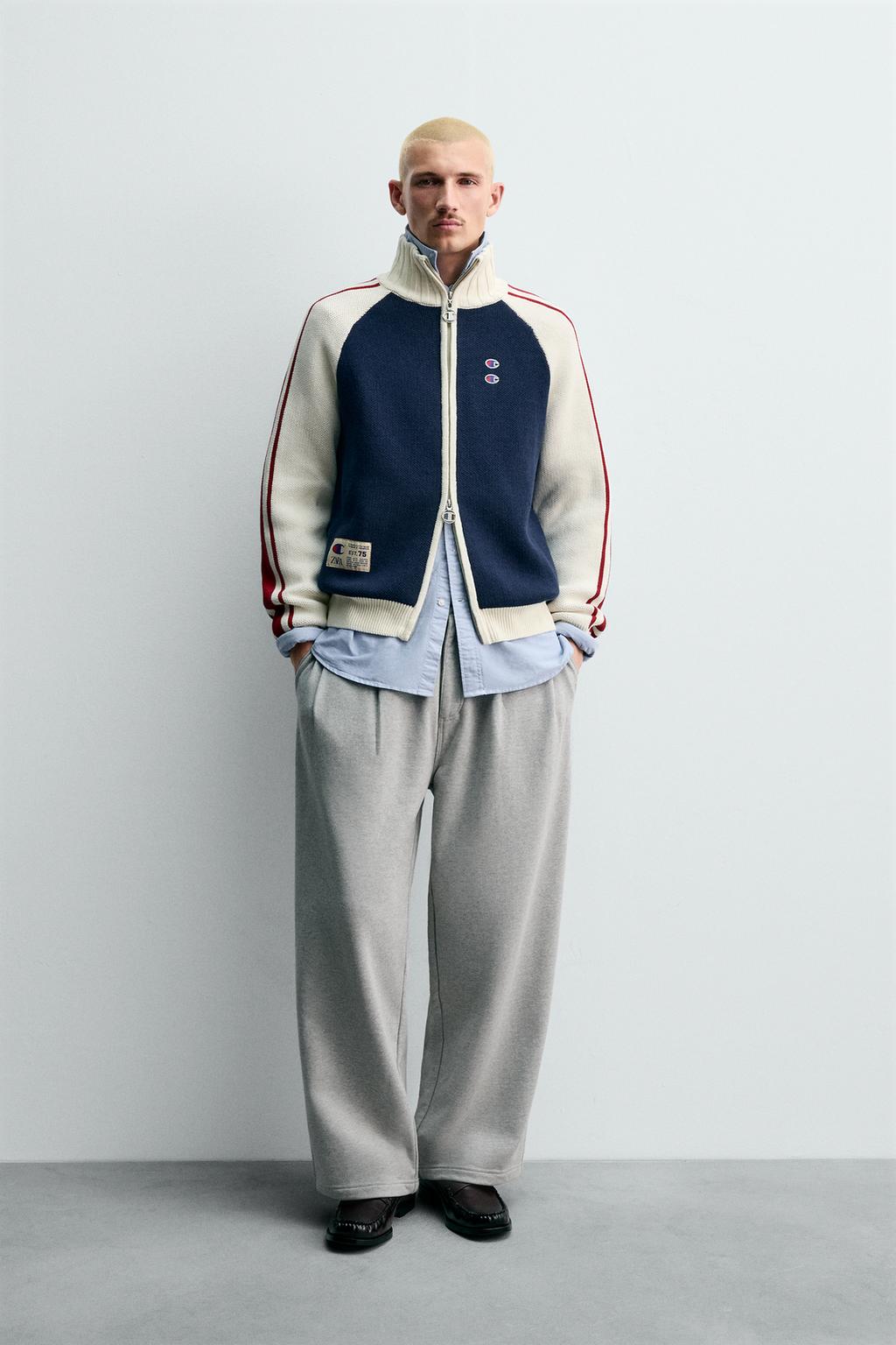 КАРДИГАН В СТИЛЕ КОЛОР-БЛОК С ЛАМПАСАМИ CHAMPION ® X ZARA