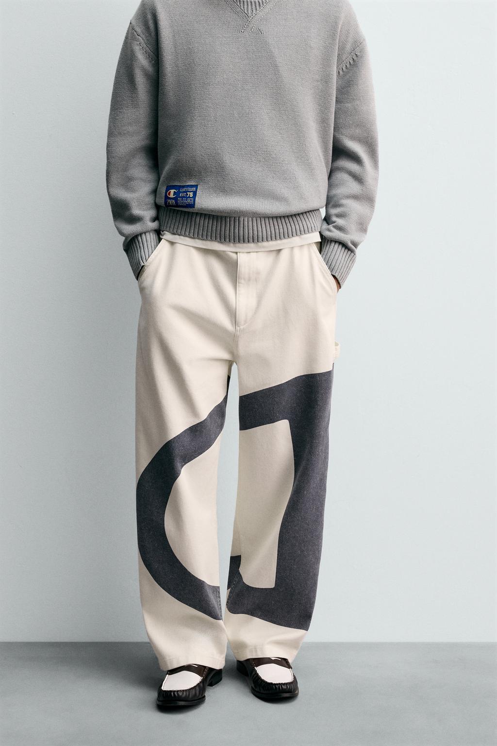 БРЮКИ С КОНТРАСТНЫМ ЛОГОТИПОМ CHAMPION ® X ZARA