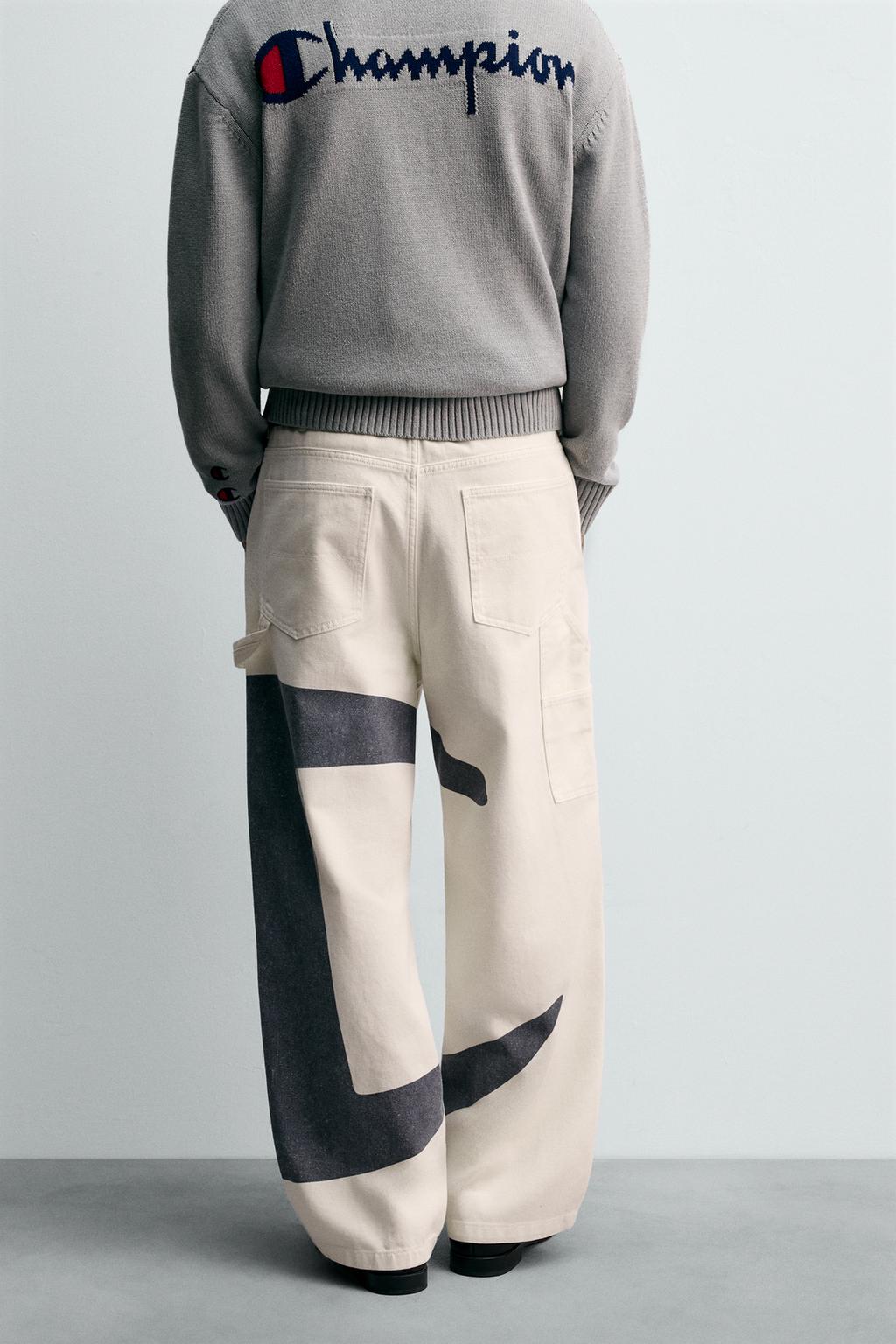 БРЮКИ С КОНТРАСТНЫМ ЛОГОТИПОМ CHAMPION ® X ZARA