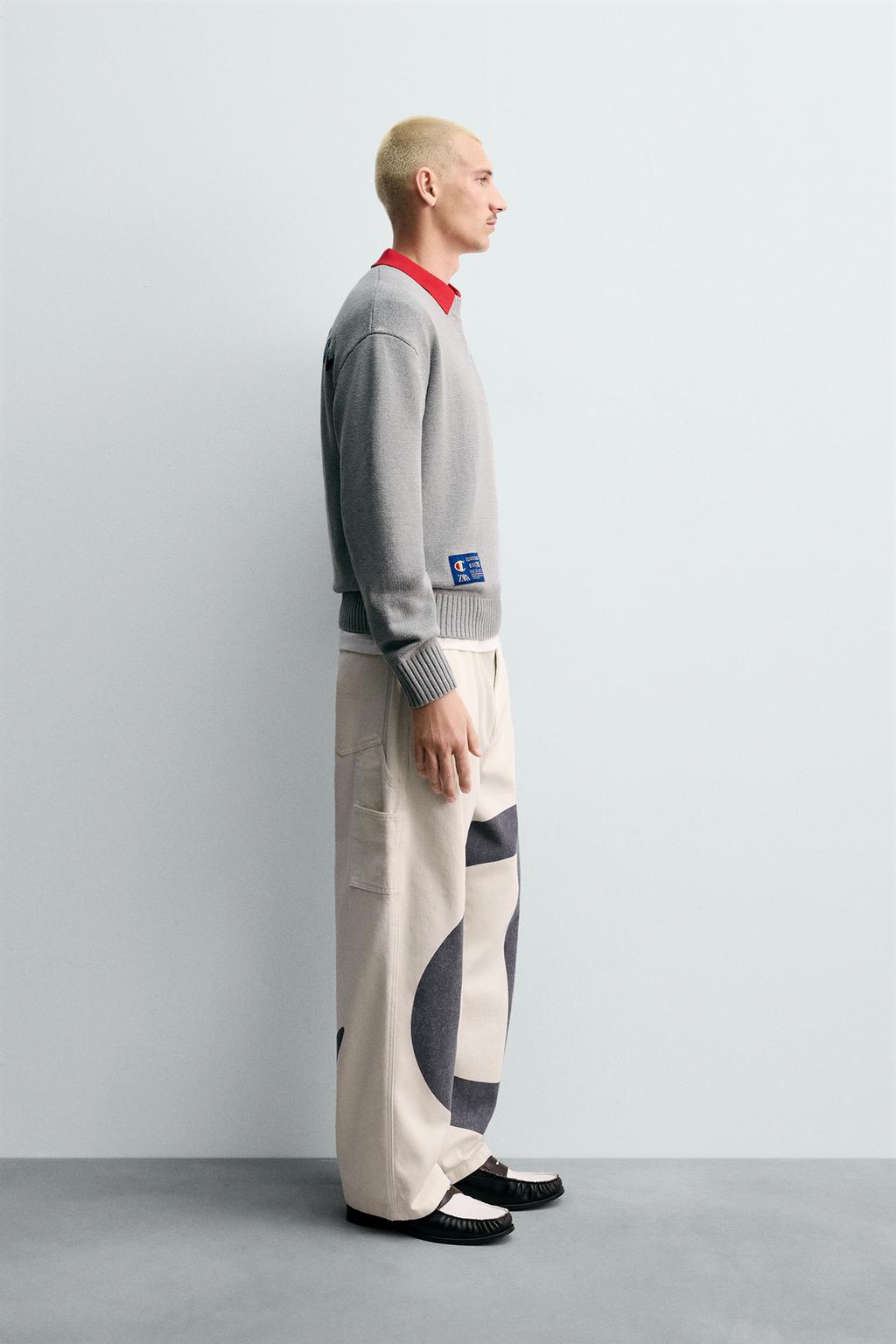 БРЮКИ С КОНТРАСТНЫМ ЛОГОТИПОМ CHAMPION ® X ZARA