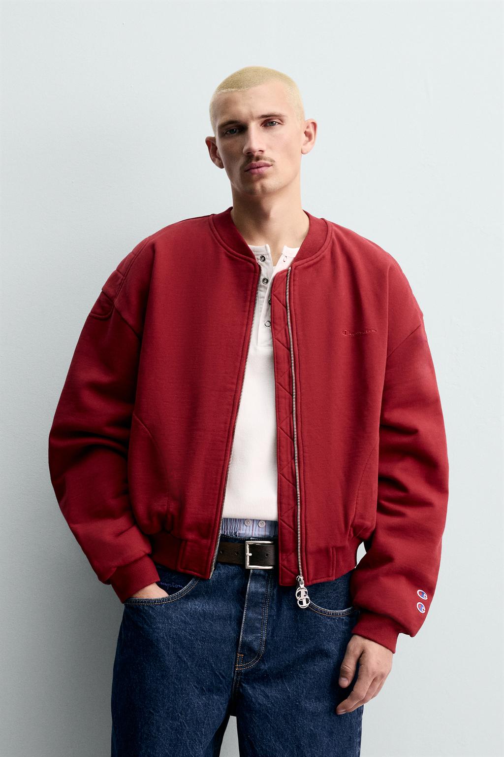 チャンピオン ZARA キルティングボンバージャケット　スタジャン ZARA CHAMPION キルティングボンバージャケット ザラ チャンピオン