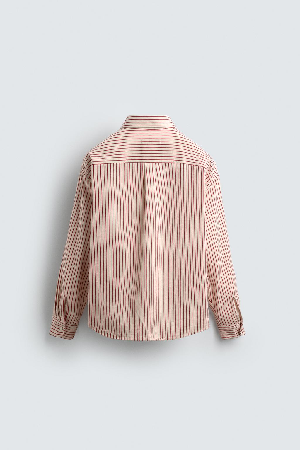РУБАШКА В ПОЛОСКУ С НАШИВКАМИ CHAMPION® X ZARA