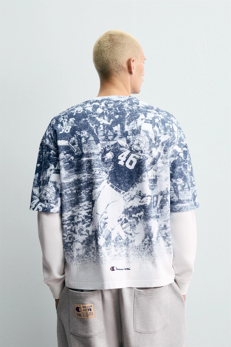 Футболка с принтом американского футбола champion ® x zara