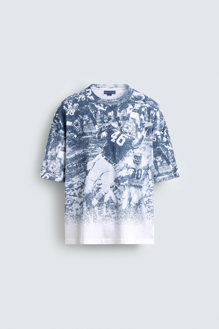 Футболка с принтом американского футбола champion ® x zara