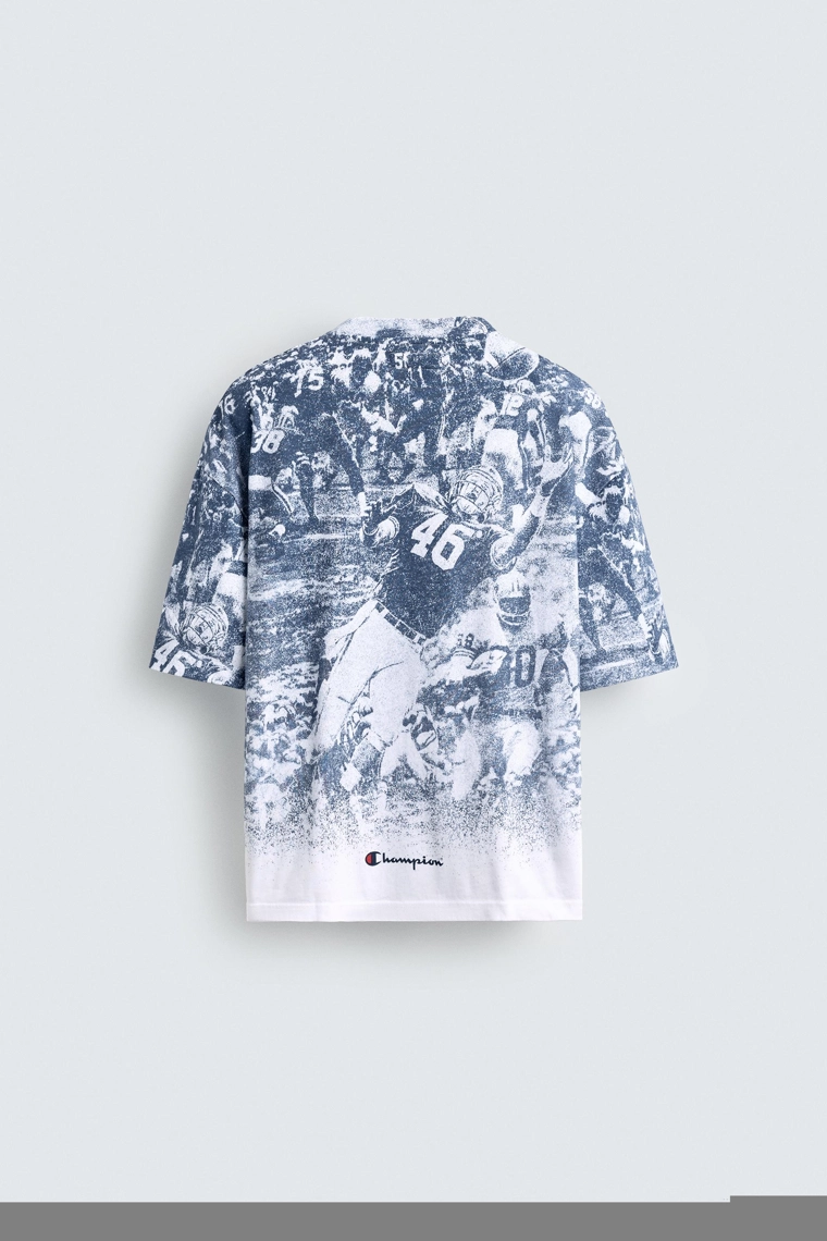 Футболка с принтом американского футбола champion ® x zara