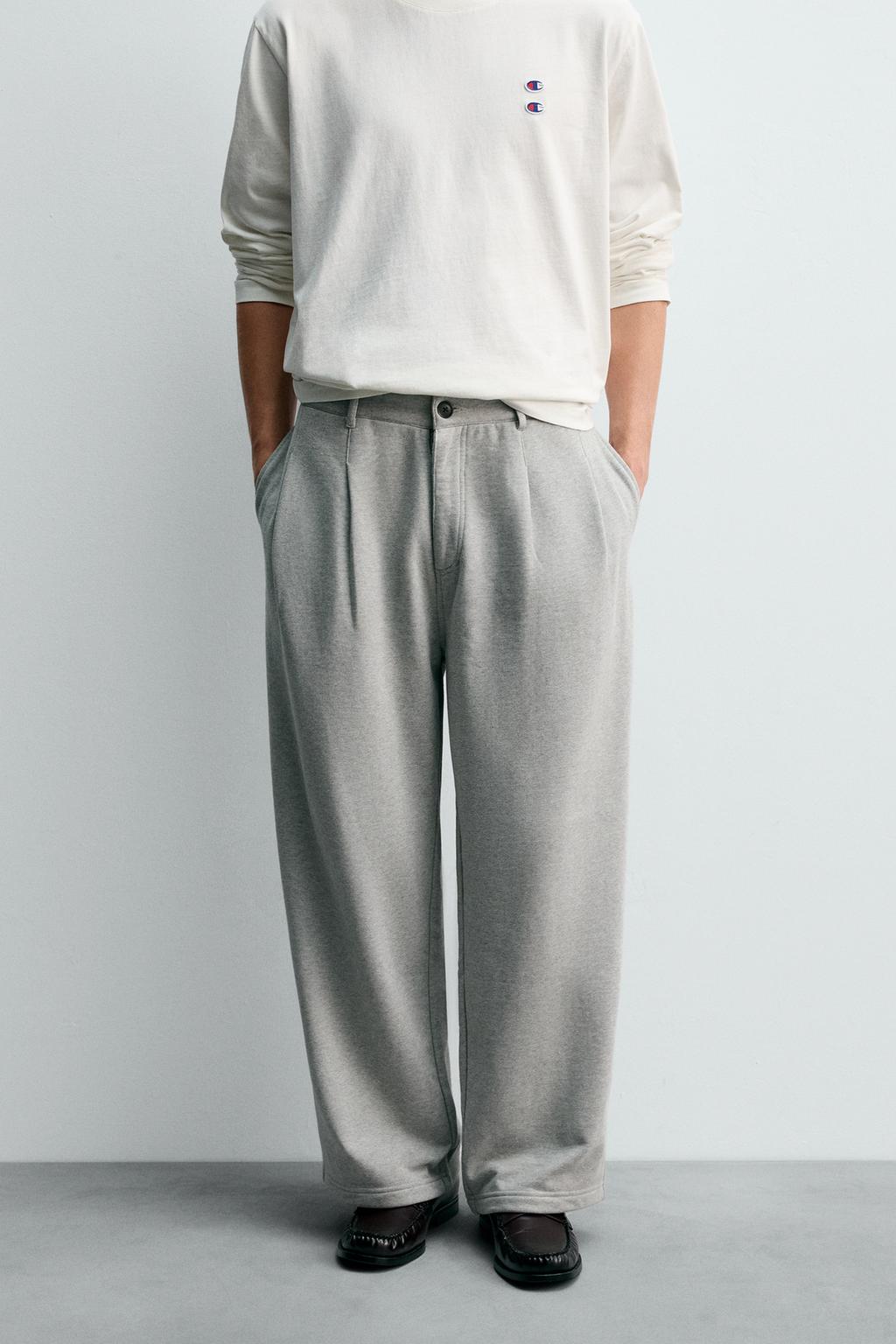 БРЮКИ RELAXED FIT СО СКЛАДКАМИ CHAMPION ® X ZARA