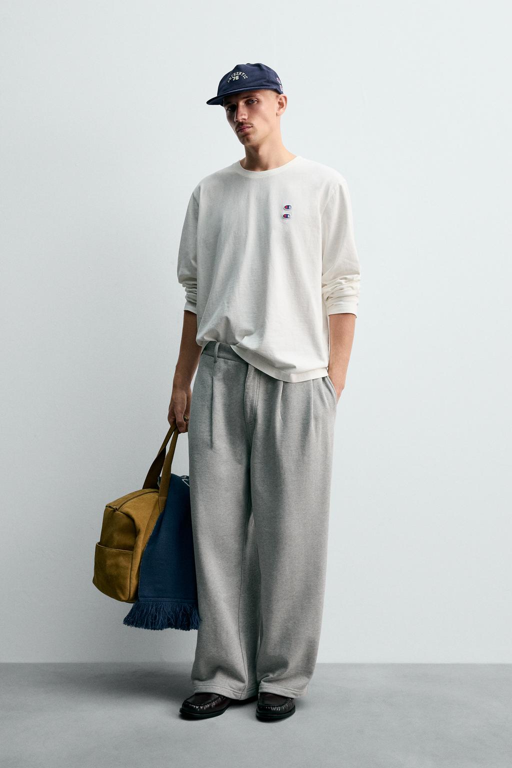 БРЮКИ RELAXED FIT СО СКЛАДКАМИ CHAMPION ® X ZARA