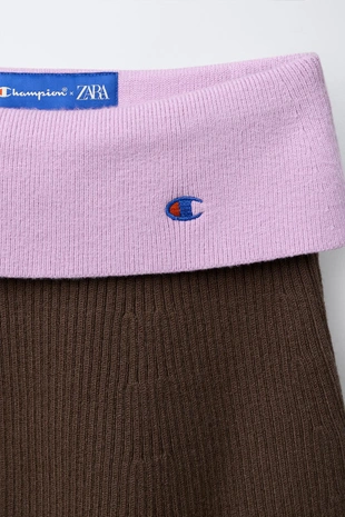 Chocolate brown | 0339/711/753 - Zara Трикотажная юбка CHAMPION ® X ZARA