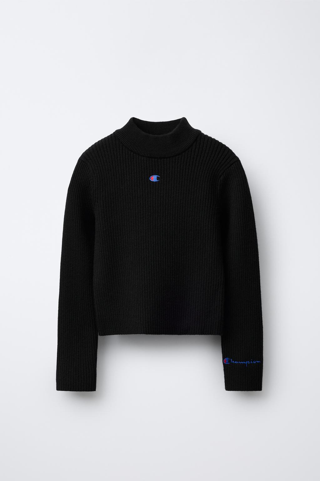 ДЖЕМПЕР В РУБЧИК С ВОРОТНИКОМ-СТОЙКОЙ CHAMPION ® X ZARA