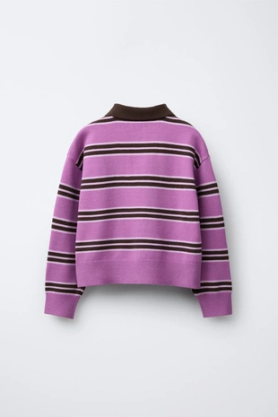 Трикотажный джемпер в полоску с вышивкой CHAMPION ® X ZARA- Заказать в России