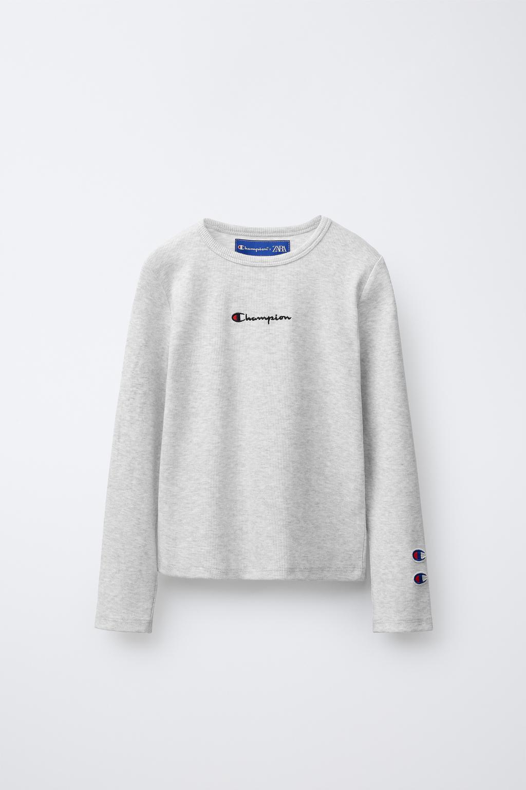 ТОП В РУБЧИК С НАДПИСЬЮ CHAMPION ® X ZARA