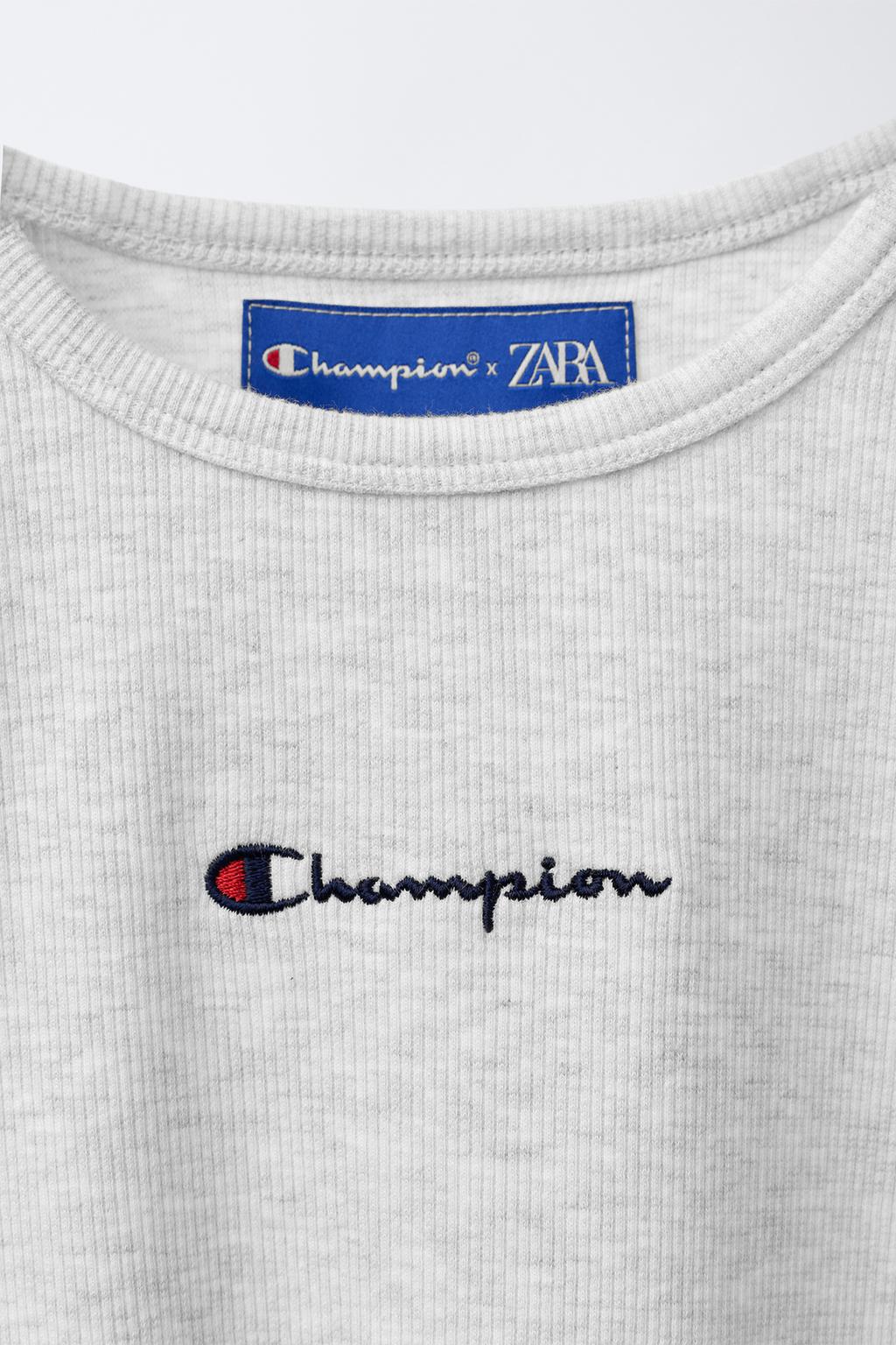 ТОП В РУБЧИК С НАДПИСЬЮ CHAMPION ® X ZARA