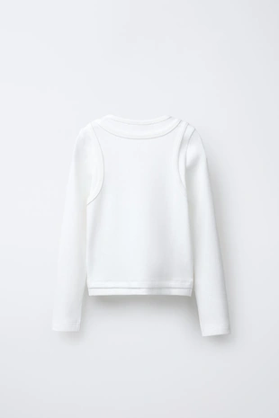 Футболка в рубчик с текстом CHAMPION ® X ZARA- Заказать в России