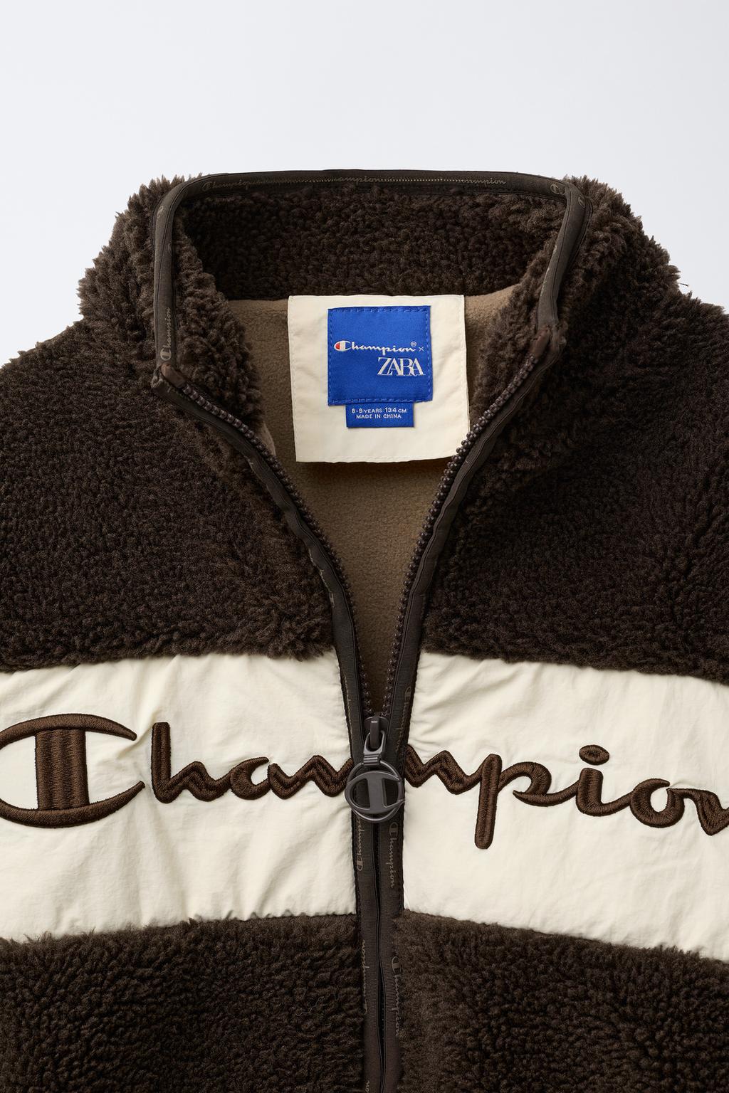 КУРТКА ИЗ ИСКУССТВЕННОЙ ОВЧИНЫ С ПОДКЛАДКОЙ ИЗ ПОЛАРФЛИСА CHAMPION ® X ZARA