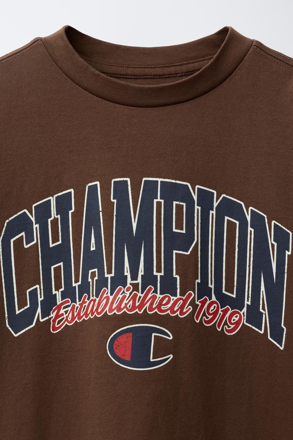 ФУТБОЛКА С ПРИНТОМ ЛОГОТИПА CHAMPION ® X ZARA